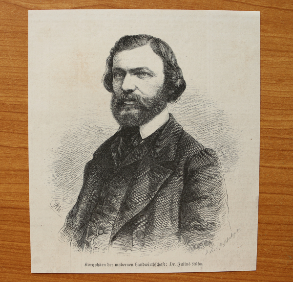 Wood Engraving Dr Julius Kuehn 1825-1910 1871 german agronomist